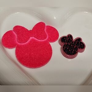 Mouse Acrylic Flatback Focal Bead Crafts Glitterback Keychain Bag Clip‎ Badge